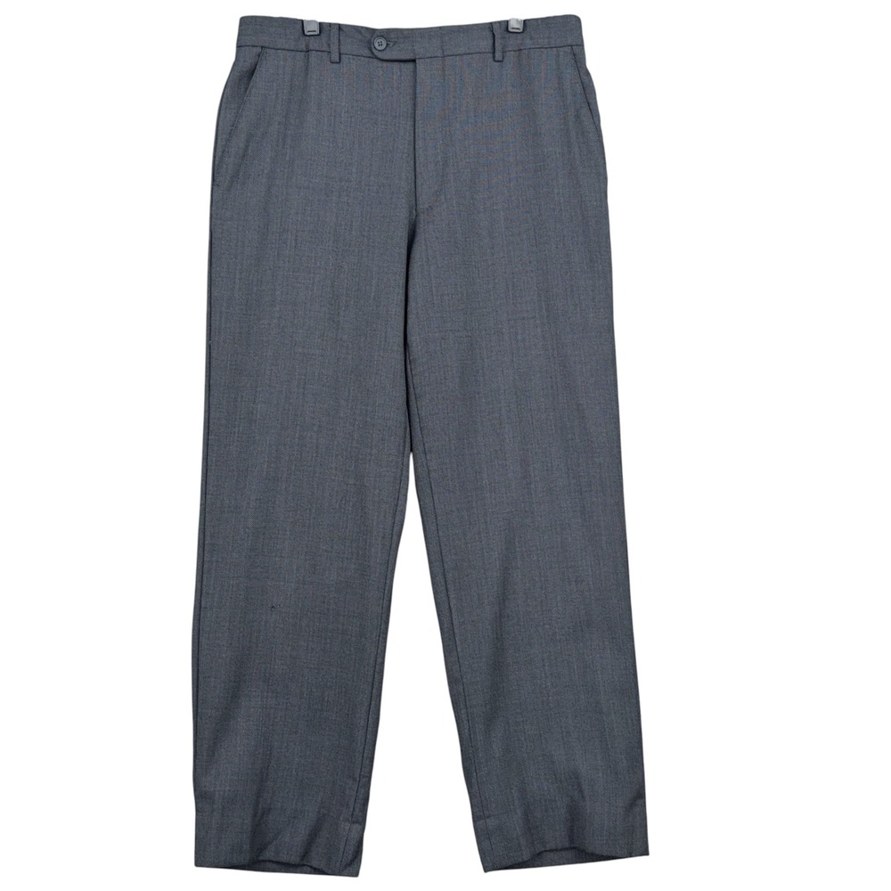 Linea Naturale Luxe Dress Pants Mens 34 100% Wool Gray Made in‎ Italy